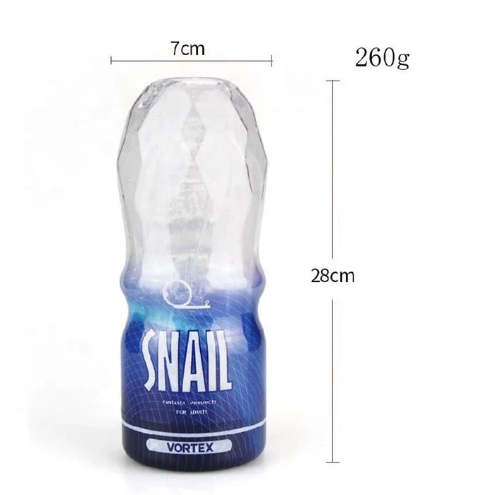 Transparent Adult Male Masturbator TPE Sex Toys Snail Glans Training Vagina for Men's Masturbation