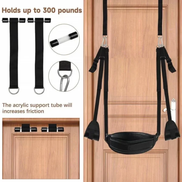 Straps Neck Wrist Thigh Sex Sling Ankle Kits Bondage Adult Sex Toys with Adjustable Kinky Bed Restraints Set Toys for Couples