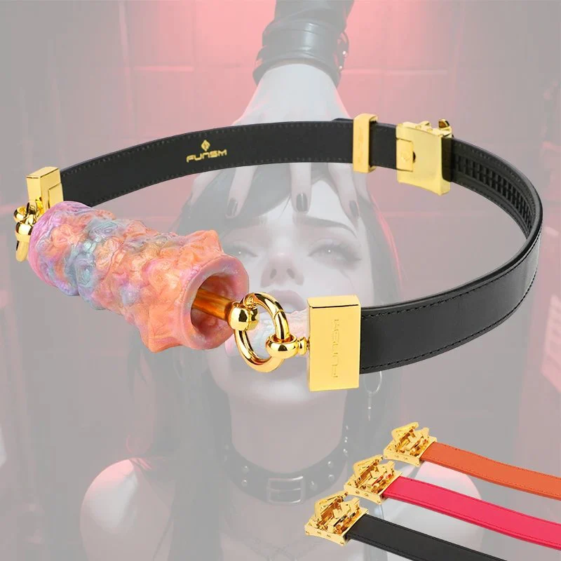 The Neon Belt Gag Is Suitable for Adult Couples to Increase the Fun of Props Bdsm Game with a Strong Sense of Restraint Gag