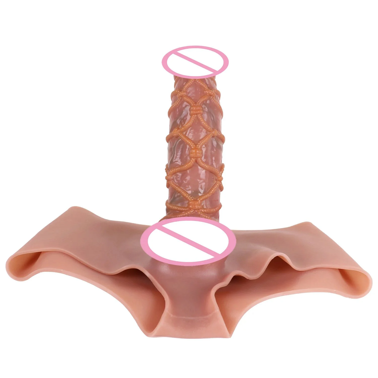 Wearable Hollow Dildo Silicone Pants With Realistic Penis Mastuebator Sex Toy for Man