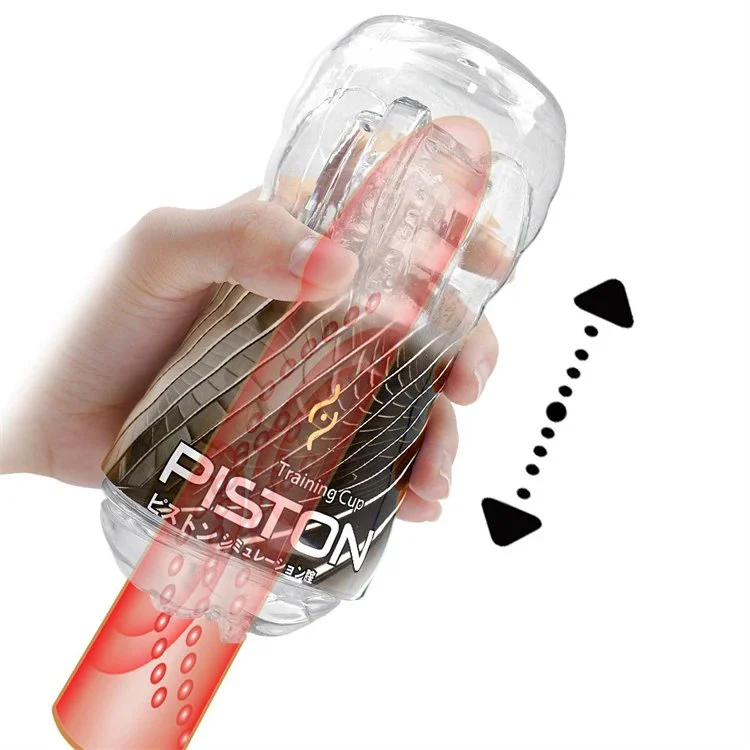 TPE Masturbation Cup Clear Crystal Male Masturbator Training Sex Toys for Men