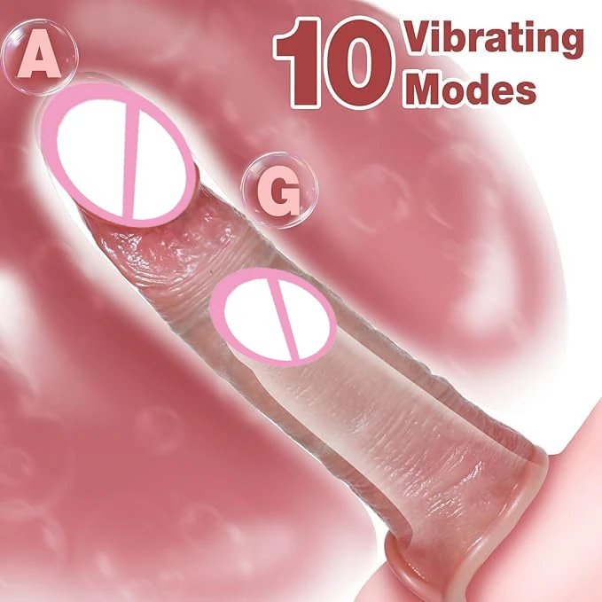 Soft Penis Sleeve Dildo Vibrator for Men & Couples-10 Vibrating Modes Waterproof IPX5 Eco-Friendly Adult Toy