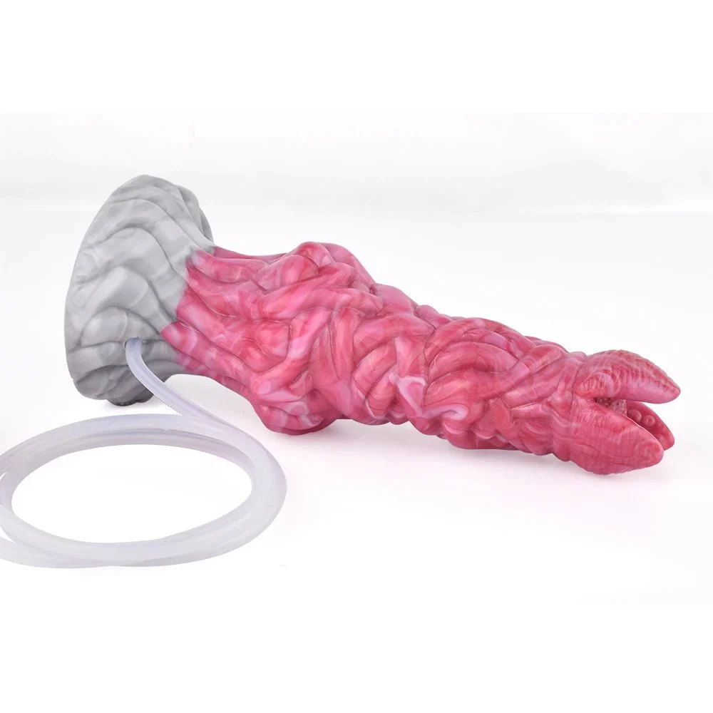 Monster Squirting Liquid Silicone Dildo Orgasmic Ejaculation Adult Sex Toy Knot Fantasy Dildo for Women Mens