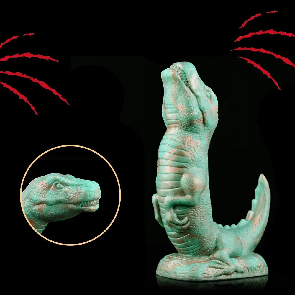 New Liquid Silicone Velociraptor Dildo Anal Plug Adult Back Court Toys Sex Supplies with Suction Cup