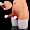6.8 Inches Soft Realistic Strap on Dildo Solid Silicone Penis Wear Pants Lesbian Sex Toy G-spot Dildo