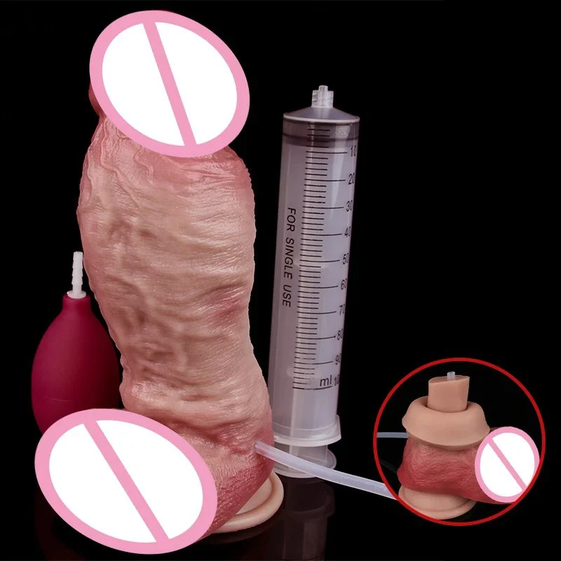 Silicone Squirting Dildo a Realistic-Feeling Sex Toy Suction Cup Dildo Masturbation Product Designed for Women