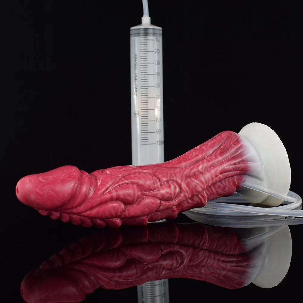 Squirting Dragon Dildo With Suction Cup 8.47inch Curve Ejaculating Animal Penis Anal Plug Sex Toys for Man Women
