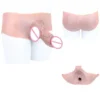 Realistic Hollow Strap-On Dildo Silicone Wearable Dildos Panties Cock Enlarger Sex Toy Reusable Penis Sleeve for Man &lesbian