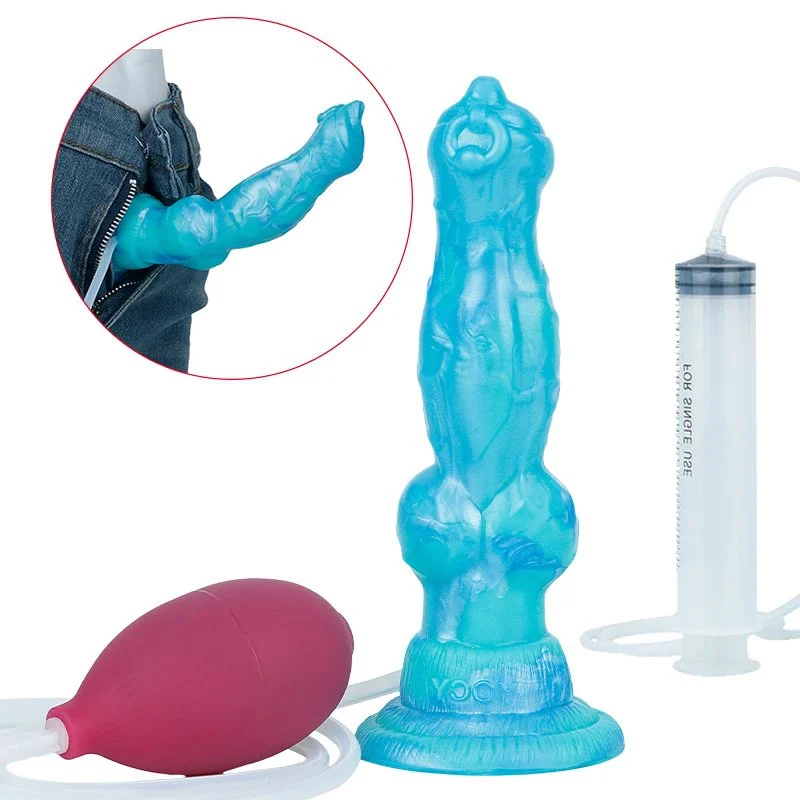 Spike Wolf Fantasy Creature Silicone Suction Cup Dildo Automatic Water Jet Design Soft Silicone