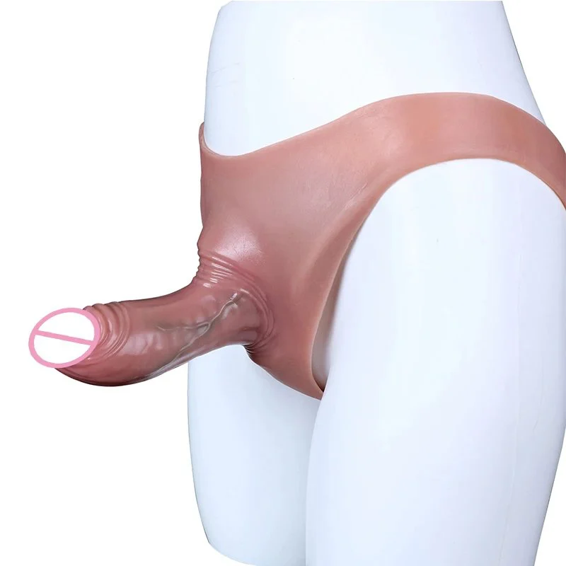 Realistic Strap on Hollow Dildo for Men Penis Dildo Sleeve Realistic Textured Cock Enlarger Extension Sex Toy for Couple