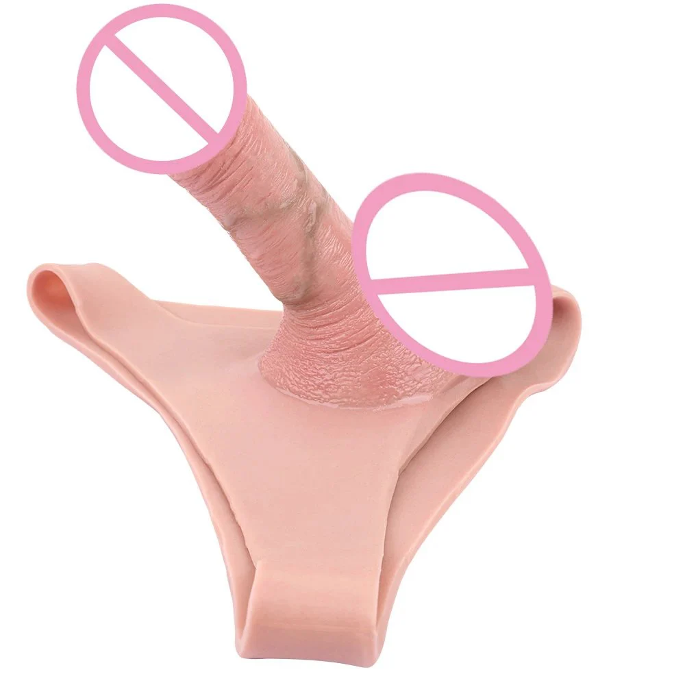 1072g Liquid Silicone Soft Hollow Sleeve Dildo Triangle Panties Wearable Dildo Strap on Dildo Realistic Sex Toy for the Couple