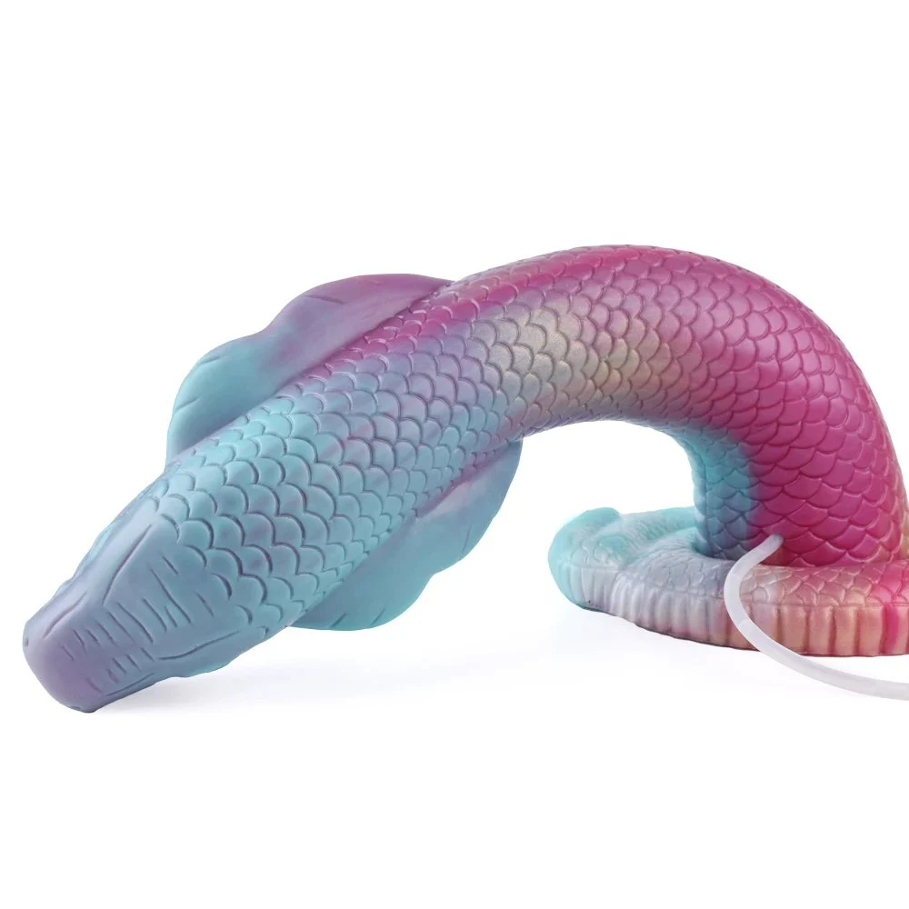 New Squirting 15.35 Inch Huge Animal Snake Anal Butt Plug Ejaculating Liquid Silicone Sexy Toy for Women