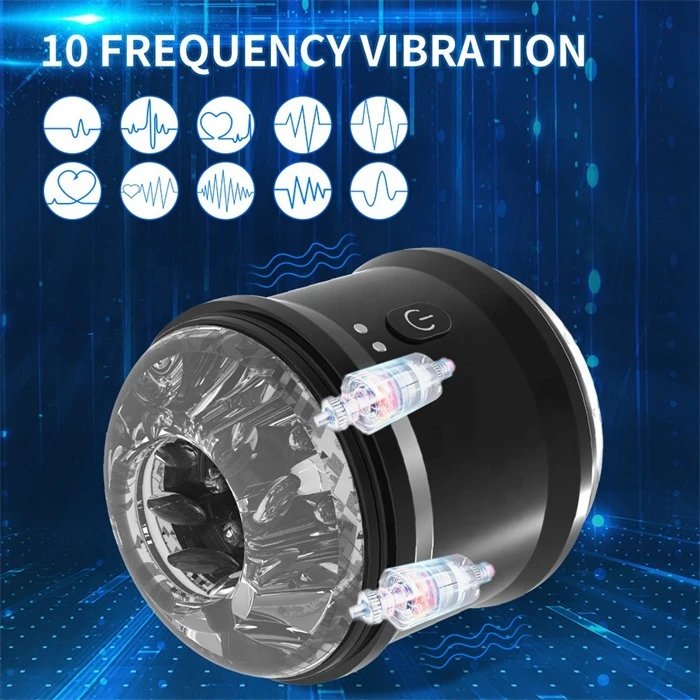 USB Rechargeable Mini Vibrating Masturbator for Men 10 Frequencies Sex Toys for Adult Male Masturbation Cups