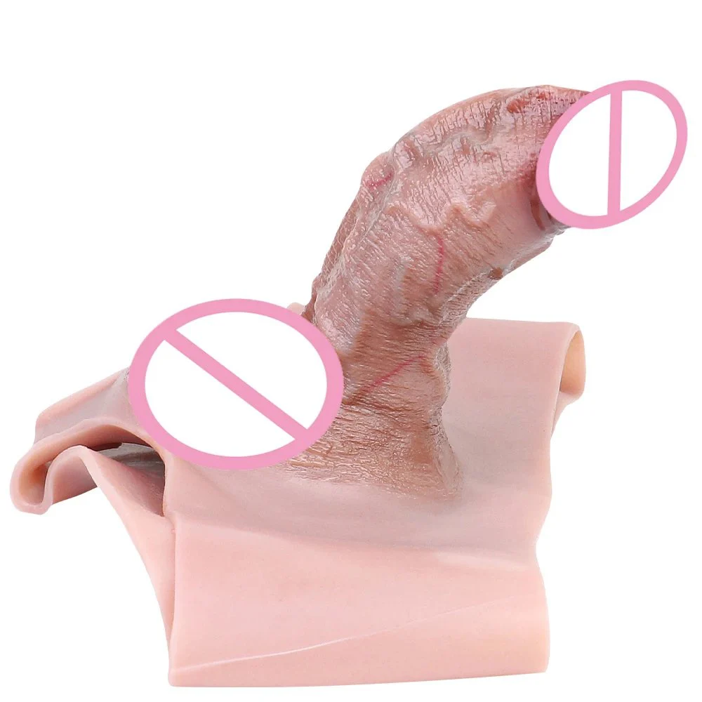 Realistic Hollow Strap-On Dildo Silicone Wearable Dildos Panties Cock Enlarger Sex Toy Reusable Penis Sleeve for Man &lesbian