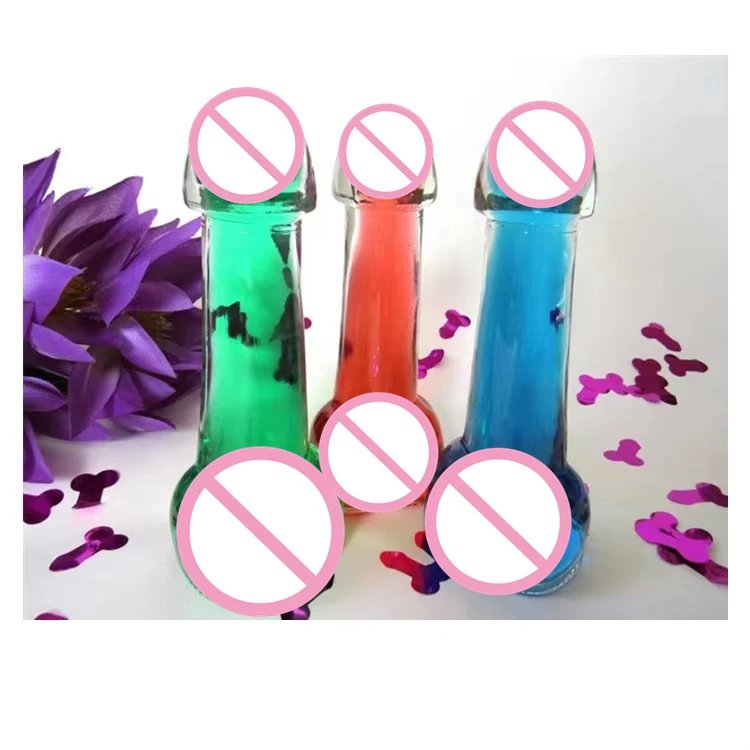 Fun Creative Penis Shape Drinking Wine Glass Bottle Macho Man Dildo Glass Cup