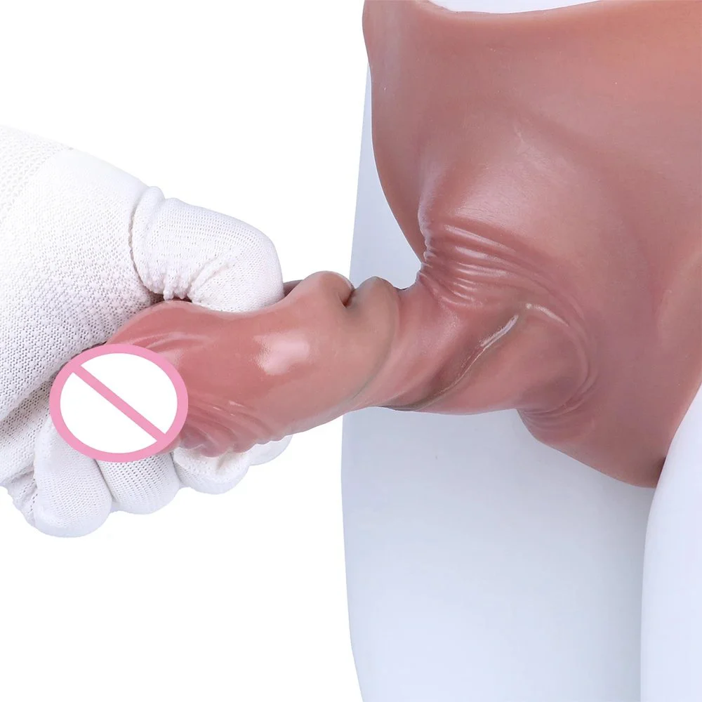 Silicone Skin Touch Simulated Hollow Penis Pants Penis Extension Pants Men Penis Sleeve Lesbian Wearable Sex Adult Products