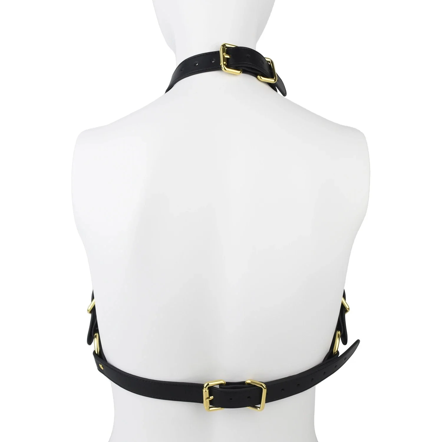 Women Leather Rivets Collar Harness Bondage Set Multiple Options Choker Fetish Straps Costume Restraints Adjustable