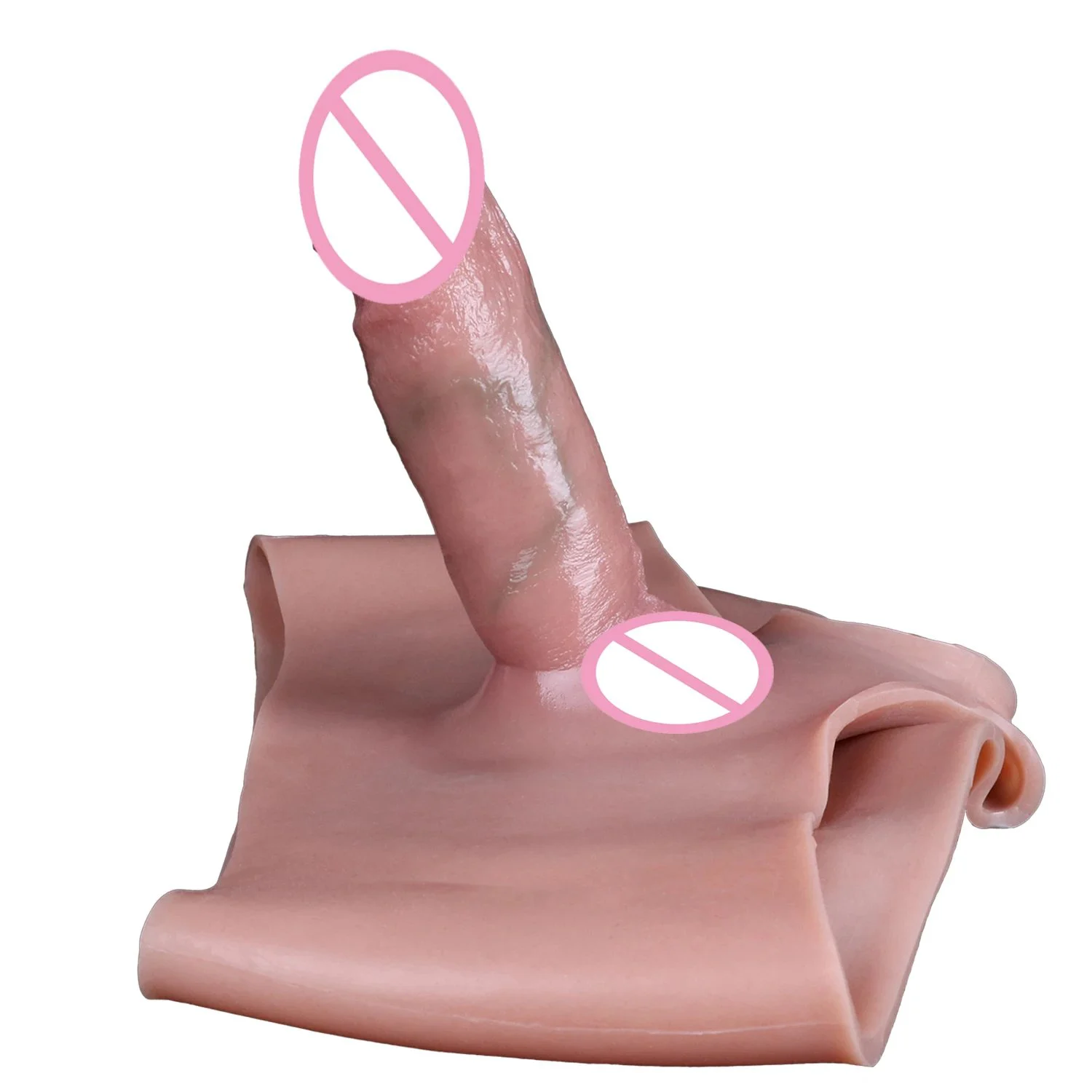 Silicone Skin Friendly Easy Wear Dildo Strapon for Male Hollow Dildo Sleeve Realistic Dildo Sex Toy