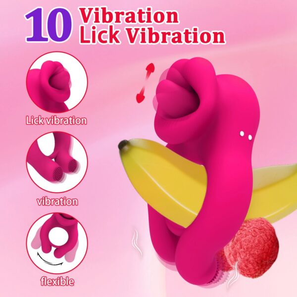 Waterproof Silent Clitoris Suction Stimulation Massage Vibrator Cock Ring Couples Flirting