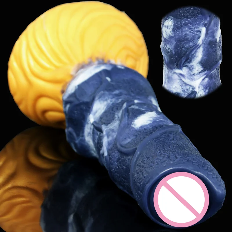New Arrival Multi Color Large Sex Product Realistic Animal Dog Dildo Flexible Liquid Silicone Penis for Women Sex