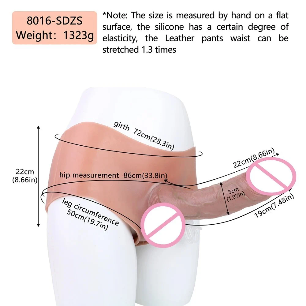 Realistic Wearable Penis Pants with Extender Function Inflatable Wearable Dildo Pants for Couple