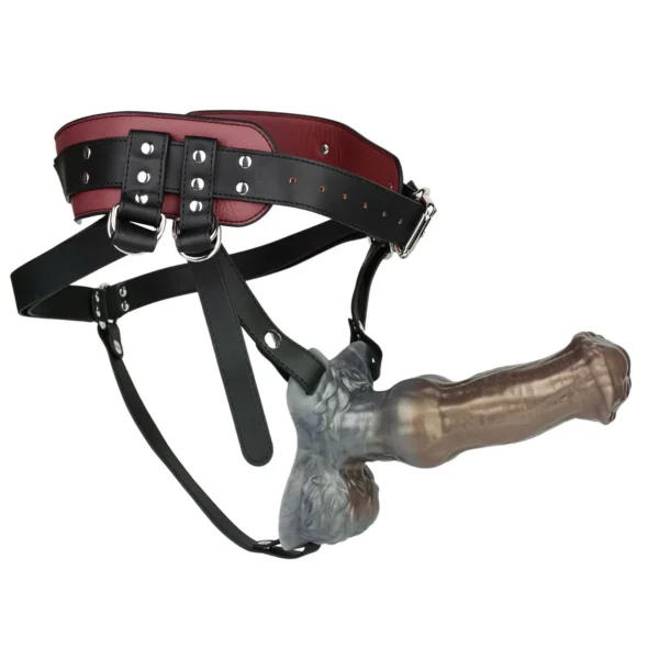 Dog-strap Design Penis Sleeve Closed-end Tip for Enhancement and Extension, Medical-grade Silicone for 18+