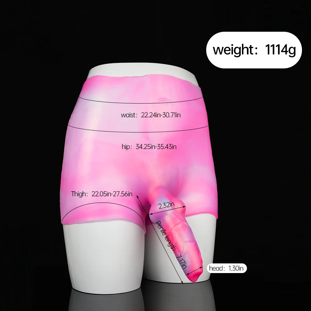 New Product Net Weight 1114g Big Dog Dick Solid Model Silicone Leather Trousers Wearable Adult Sex Toys Lesbian Products