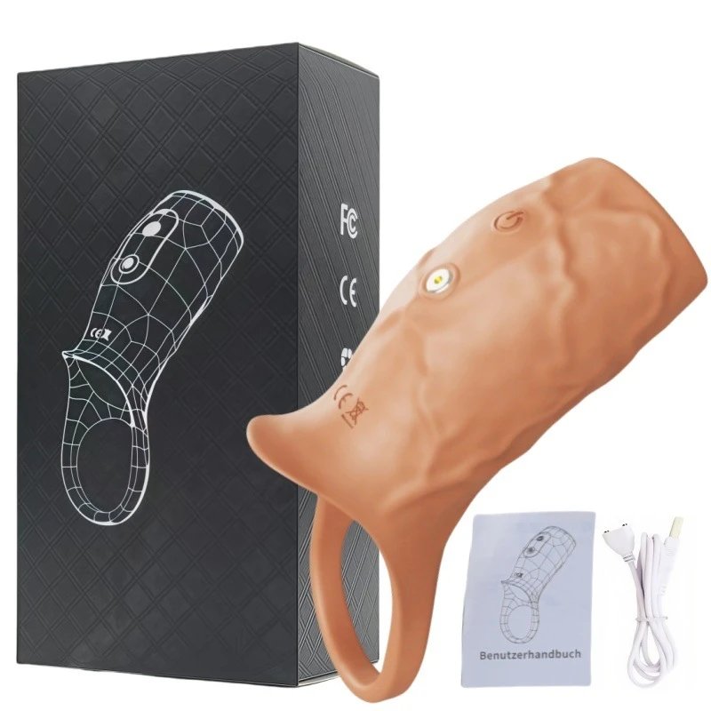 Wolf Tooth Set Thickening Vibrating Locking Ring for Couples Physical Enlargement Sex Toy