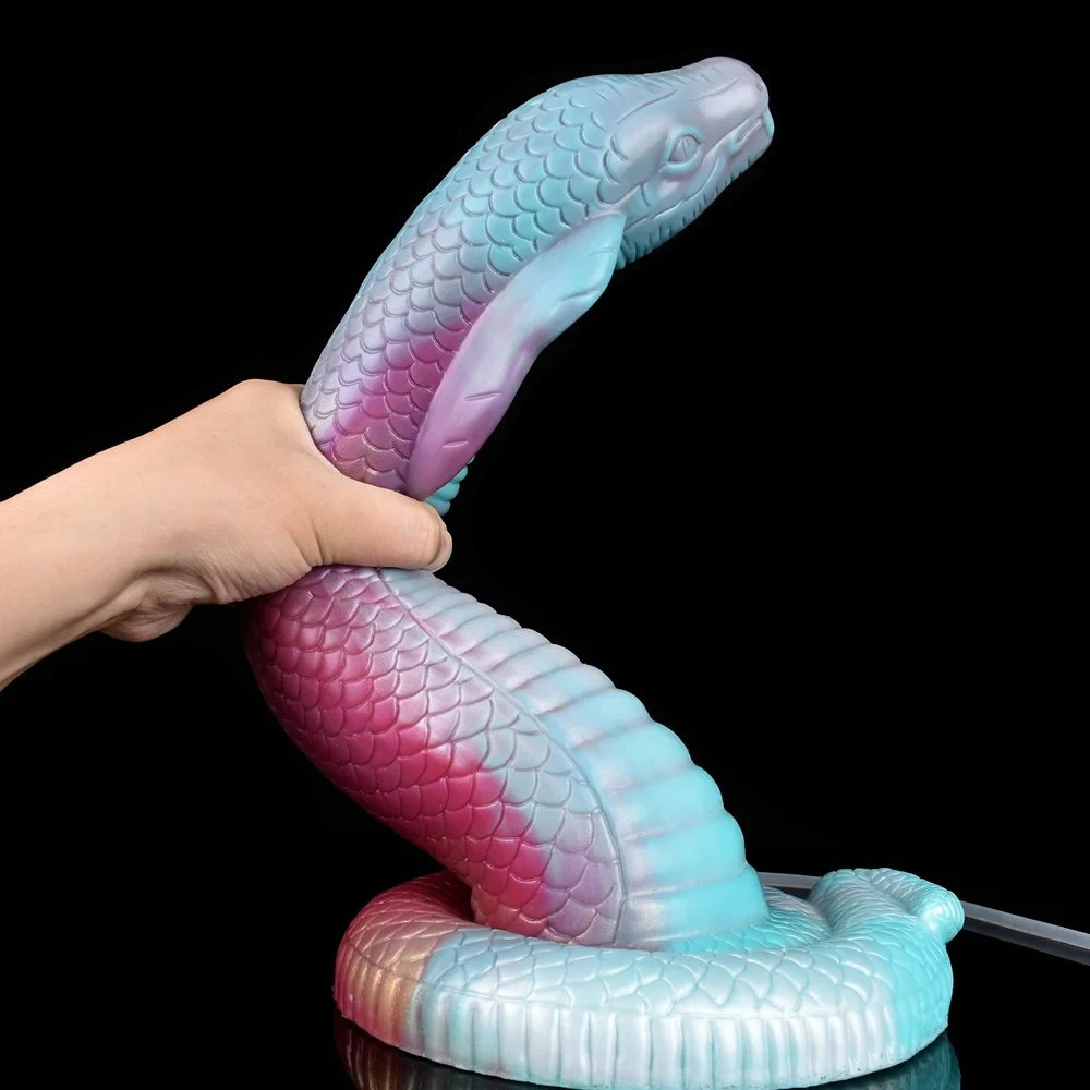 New Squirting 15.35 Inch Huge Animal Snake Anal Butt Plug Ejaculating Liquid Silicone Sexy Toy for Women