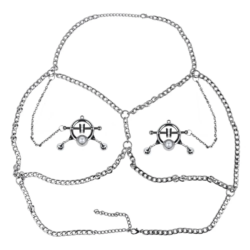 Sex Toys Nipple Clamps Breast Clamps Collar with Chain Adult Sex Toys Female Sex Games