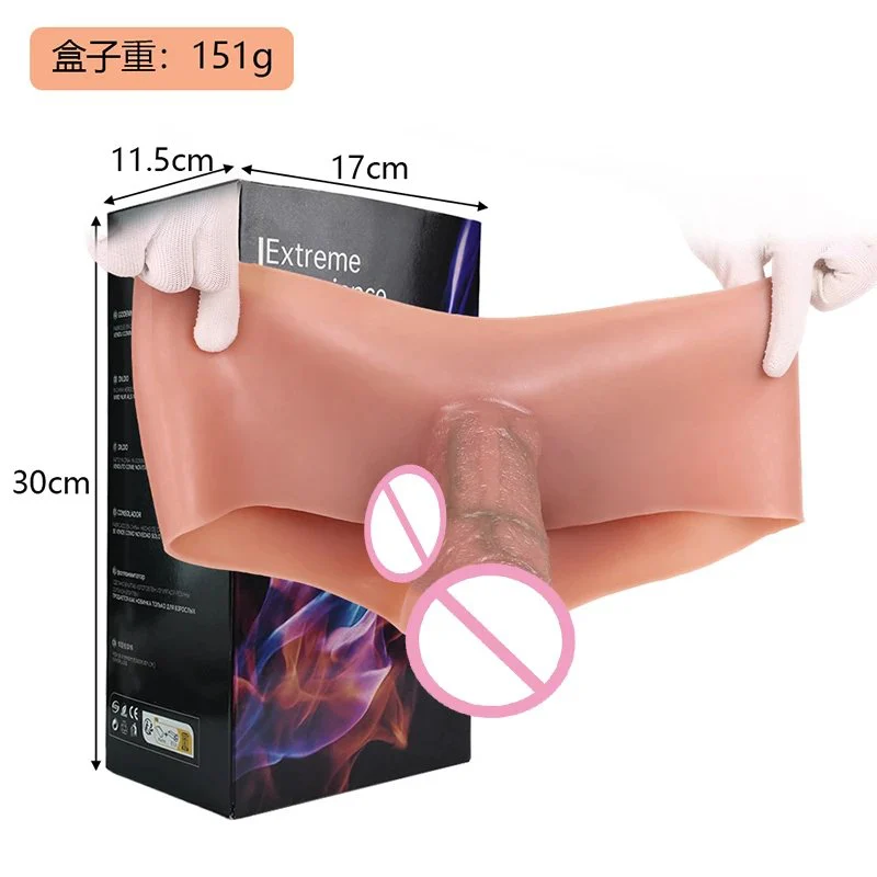 5.3 Inches Penis Pants Strap on Hollow Dildo for Men Soft Big Penis Gay Dildo Pants Male Extender Enlargement Sex Toy Adult