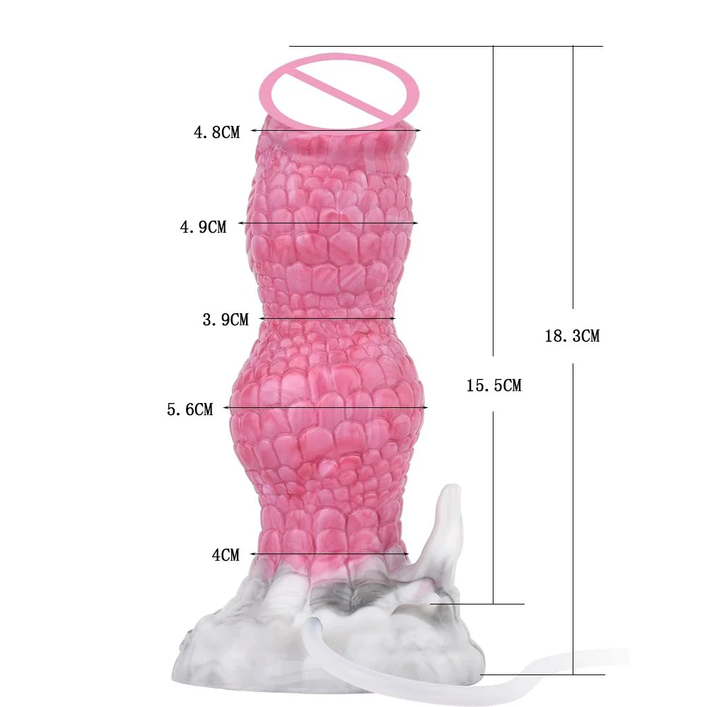 Monster Squirting Liquid Silicone Dildo Orgasmic Ejaculation Adult Sex Toy Knot Fantasy Dildo for Women Mens