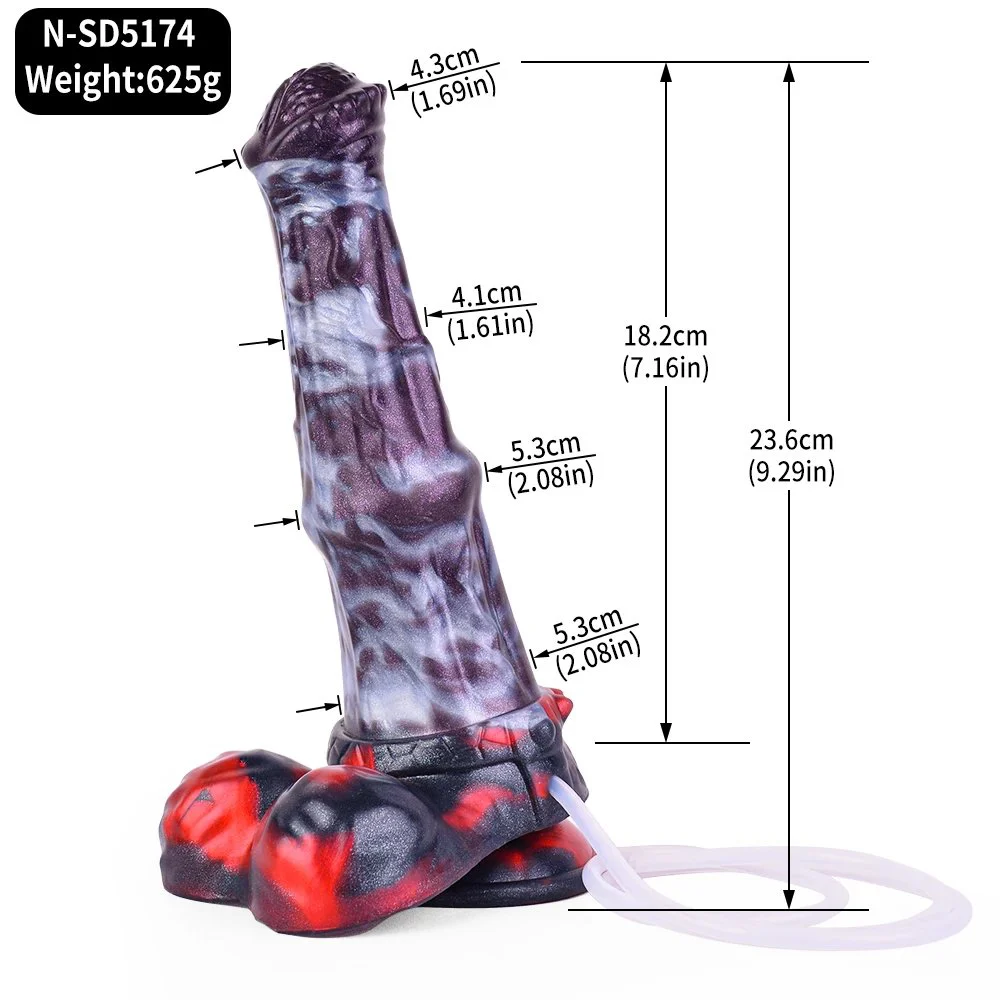 Multi Color Silicone Squirting Horse Dildo Big Animal Squirting Dildo Hands Free Ejaculable Dildo Squirting Cock for Adult