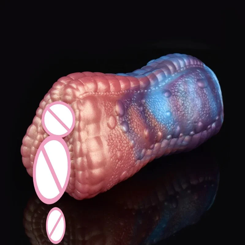 15.7 8.3cm Double Hole Masturbator Realistic Animal Tight Pussy Anal Adult Masturbator Sex Tool