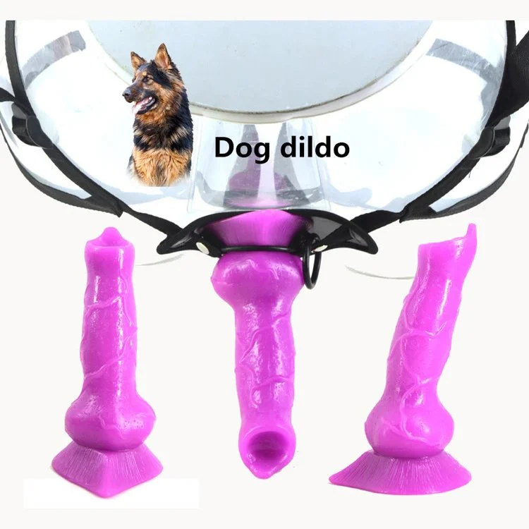 23.5cm Lesbian Sex Toy Dog Dildo with Belt Strap on Dildo Dog Ladies Dress Artificial Dog Penis Strapon Dildo for Lesbian
