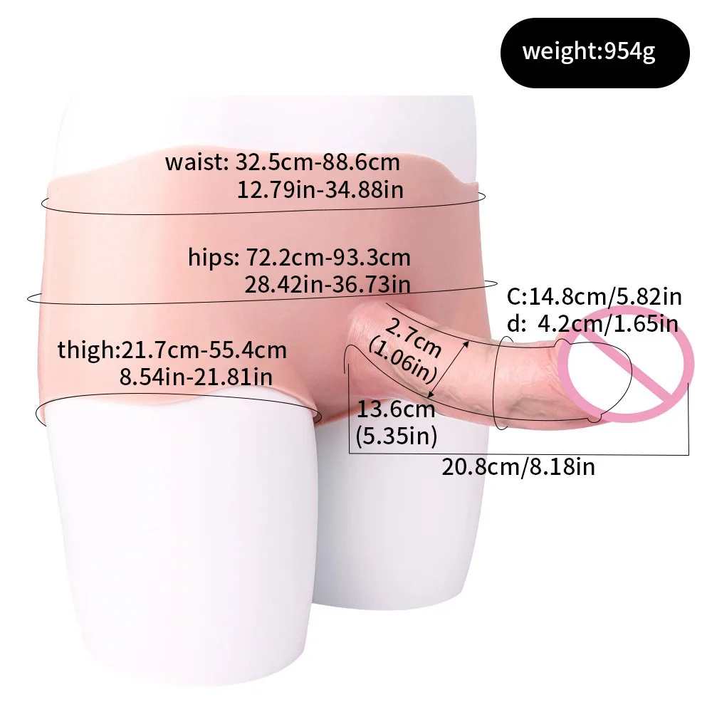 Strap on Realistic Dildo Silicone Penis Sleeve Pants for Men Enlargement for Women Lesbian Sex Toys for Adult