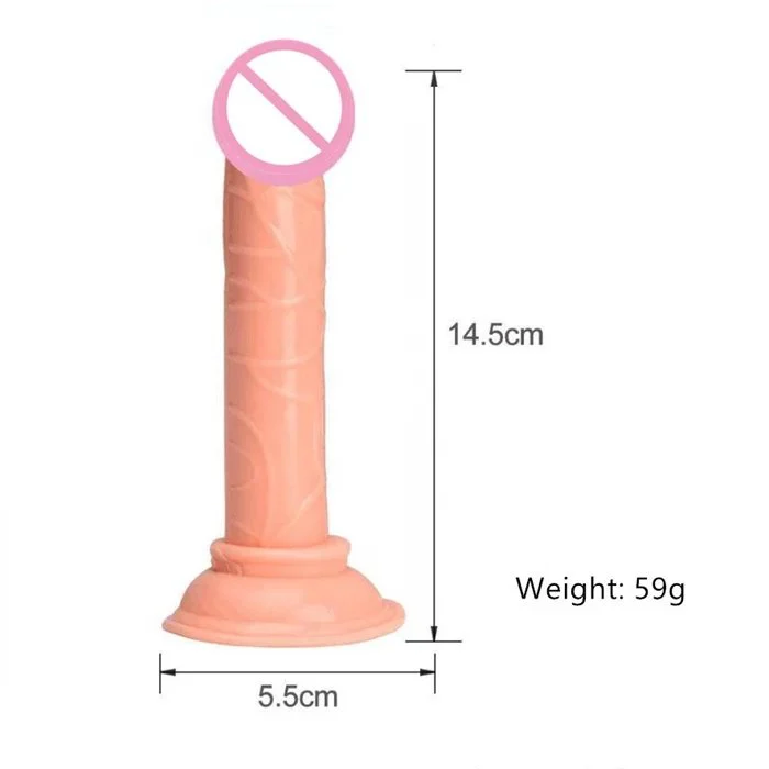 Small TPE & Silicone G-Spot Stimulation Dildo Sex Toy for Adult Women PVC Adult Product
