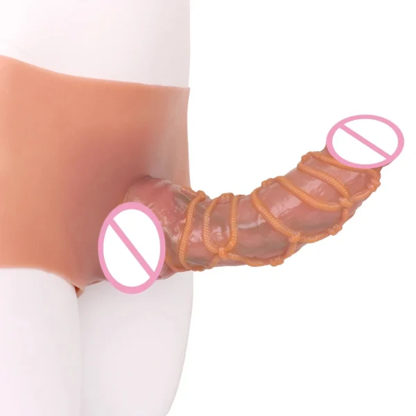 Wearable Hollow Dildo Silicone Pants With Realistic Penis Mastuebator Sex Toy for Man