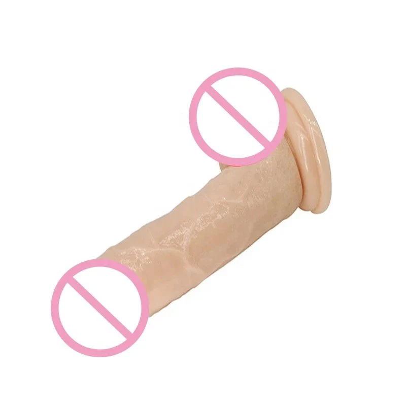 Simulation Suction Cup Dildo Big Glans Penis Rubber Artificial Penis