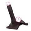 Jet Black Medical-Grade Silicone Male Penis Extender Hollow Insertable Enhancement Sleeve