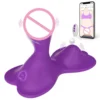 Sit and Ride Clit Anal G Spot Vibrator Massager APP Remote Control Wearable Sex Cushion Vibrator for Women Men Couples Games