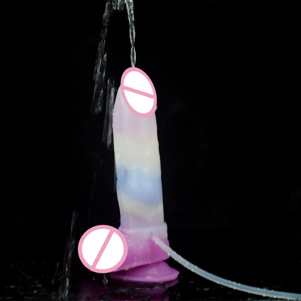 Squirting Dog Dildo With Big Knot Inflatable Squirting Animal Dildo Ejaculating Penis Realistic Dildos Big Cock Sex Toys