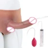 New Spray Dildo Leather Pants Set for Adult Erotic Toys, Soft Silicone Material Three with Optional Leather Pants