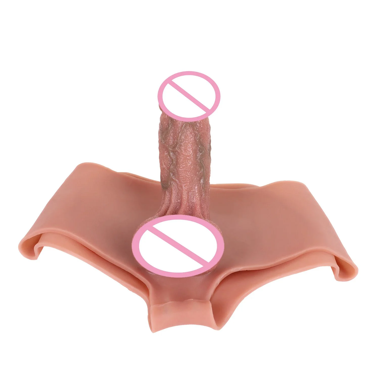 Realistic Hollow Dildo Pants Silicone Flirting Sex Toy for Couple