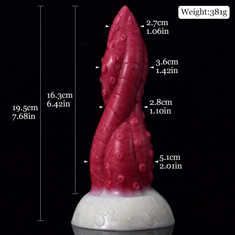 Octopus Shape Liquid Silicone Long Soft Sex Toys Dildos for Women Men