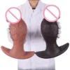 Mushroom Shape Black Realistic Big Huge Dildo Silicone Anal Plug Expand Extreme Big Butt Plug Adult Sex Toys for Women and Men