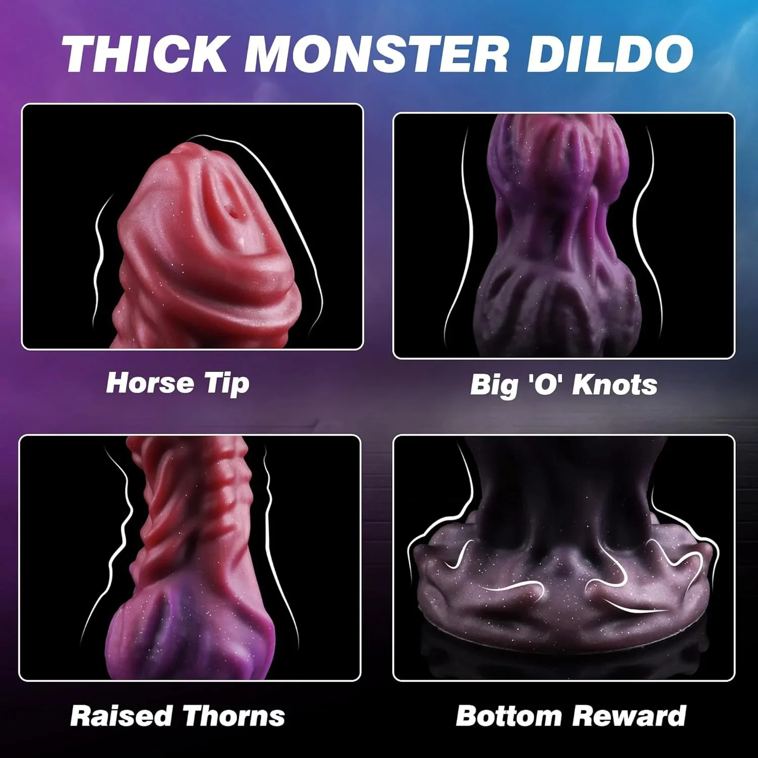 Size S M L Water-Spraying Soft PVC Dildo with 2 Big Knots Suction Cup & 100% Waterproof