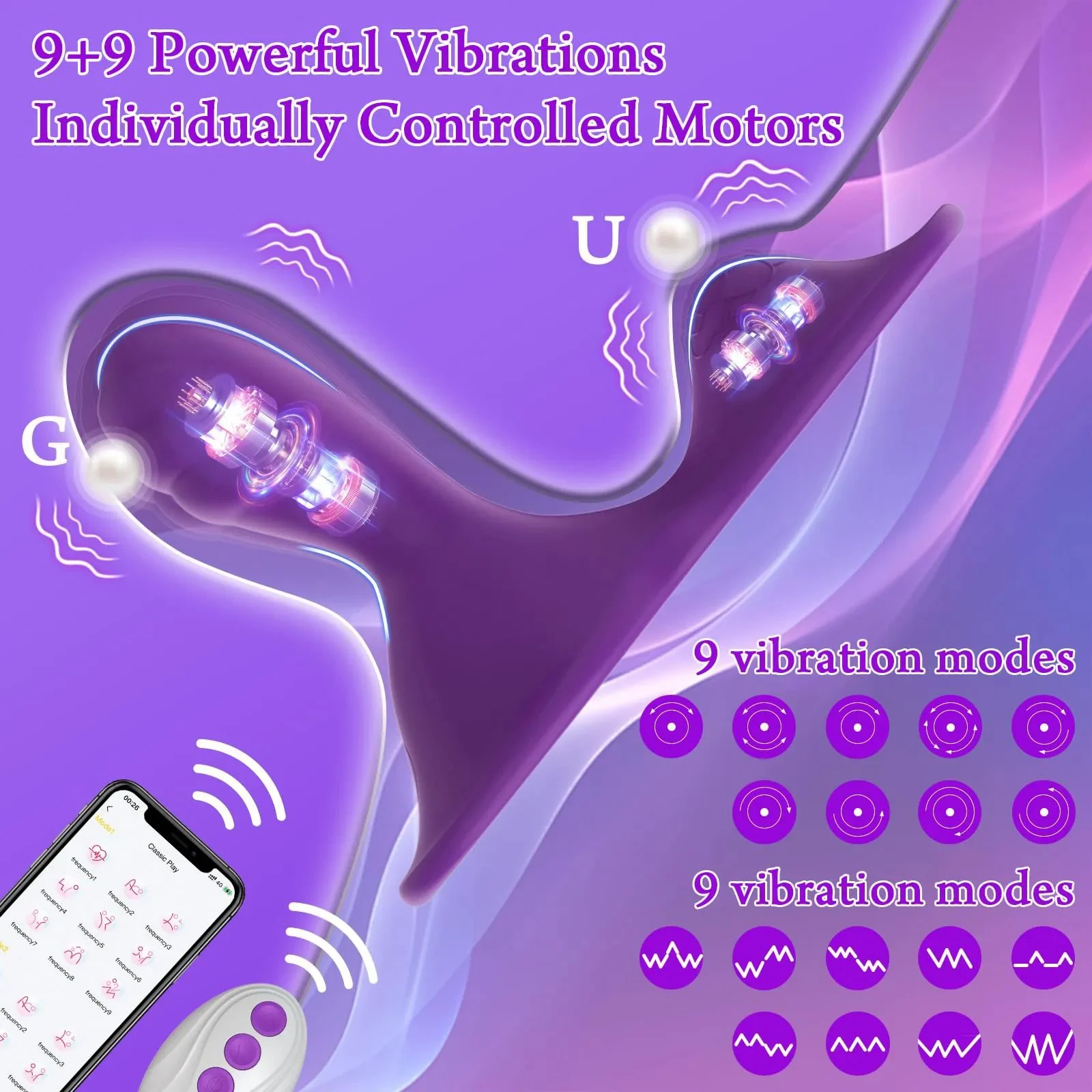 Sit and Ride Clit Anal G Spot Vibrator Massager APP Remote Control Wearable Sex Cushion Vibrator for Women Men Couples Games