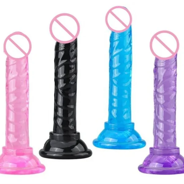Small TPE & Silicone G-Spot Stimulation Dildo Sex Toy for Adult Women PVC Adult Product