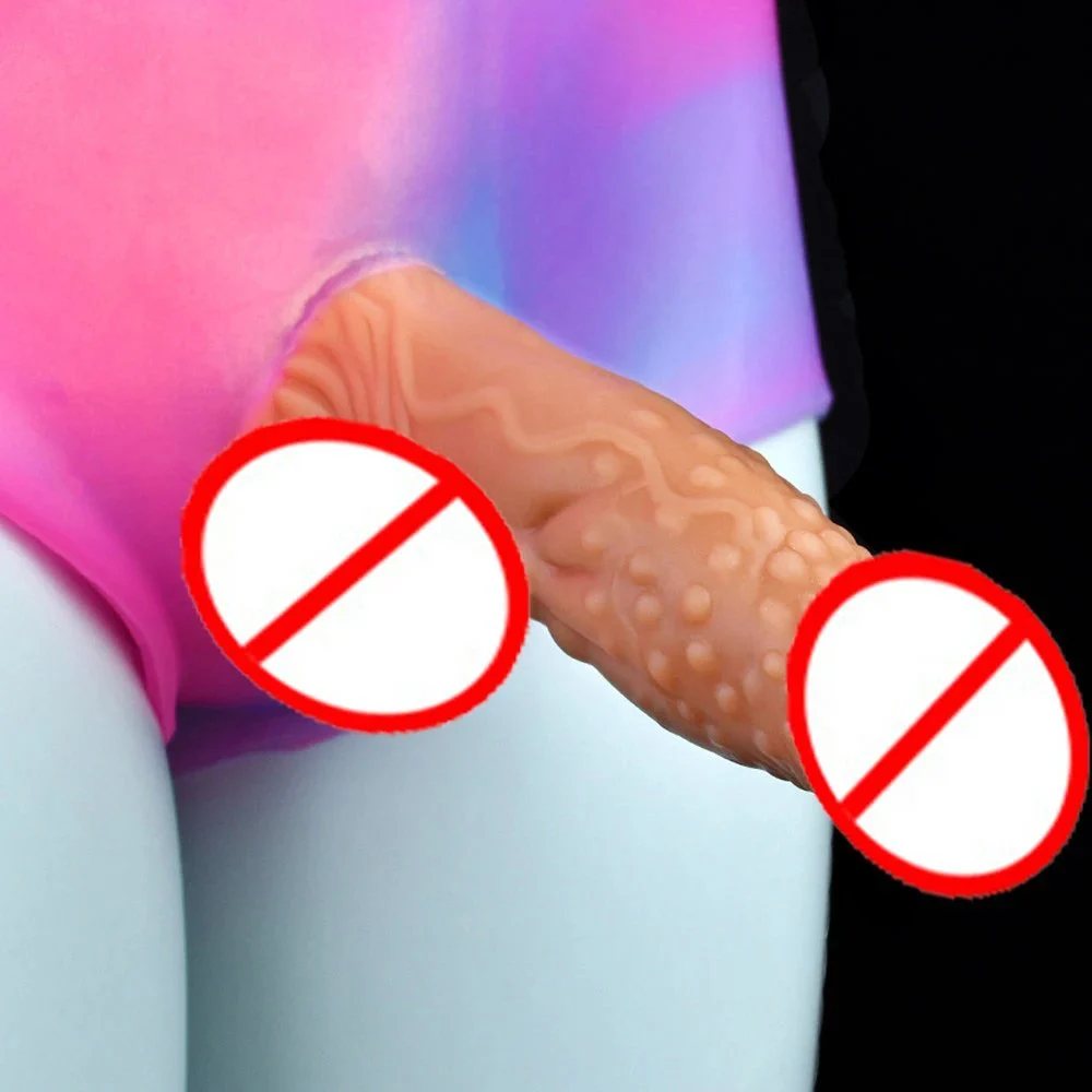 Silicone Pants with Monster Dildo Artificial Penis Size Women's Wear Pants Sex Liquid Silicone Penis Dido for Lesbian